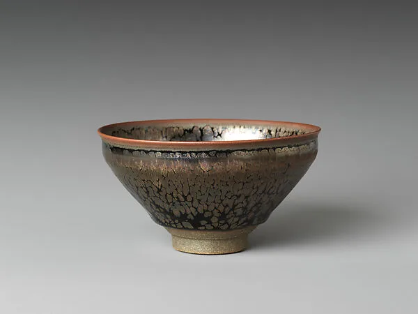 鎌田幸二作 窯変油滴天目茶碗|Tea Bowl with “Oil-Spot” Decoration — Kamada Kōji