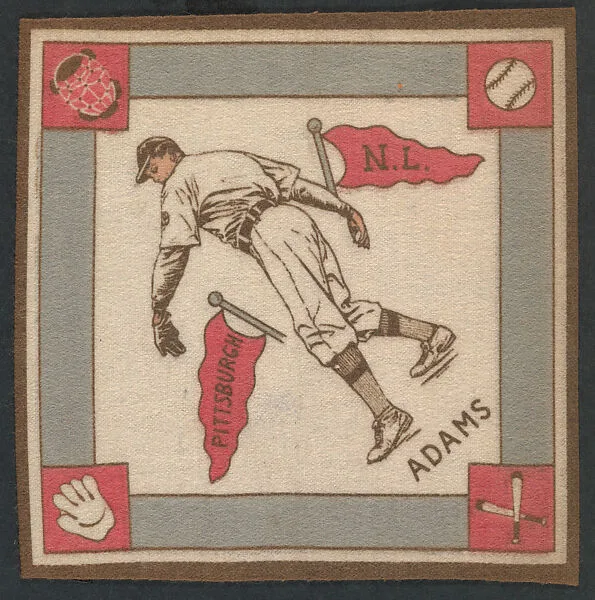 Babe Adams, Pittsburgh, National League from Baseball Players Felt Blanket series (B18) — Unknown