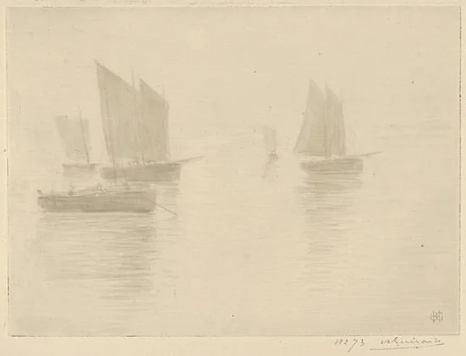 Return from Fishing, Honfleur (Retour de Peche, Honfleur) (Bateaux dans le brouillard / Boats in a Fog)