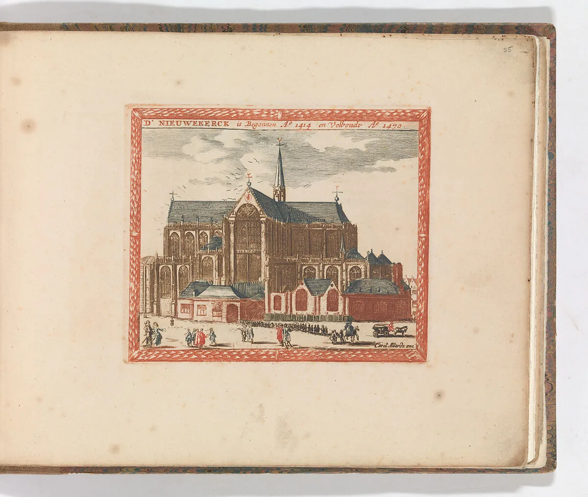 'D' Nieuwe Kerck', in: Tooneel Der Voornaamste Nederlands Huizen, En Lust Hoven, Naar T Leven Afgebeeld — Carel Allard