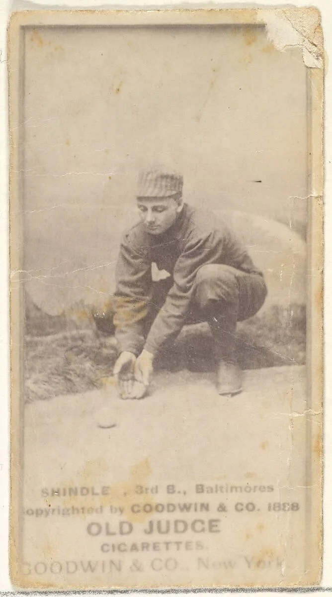 Shindle, 3rd Base, Baltimore Orioles, from the Old Judge series (N172) for Old Judge Cigarettes — Goodwin & Company