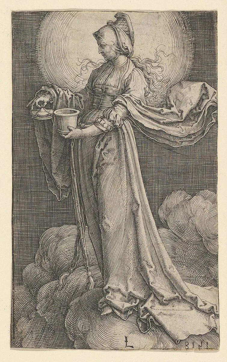 St. Mary Magdalene on the Clouds — Lucas van Leyden