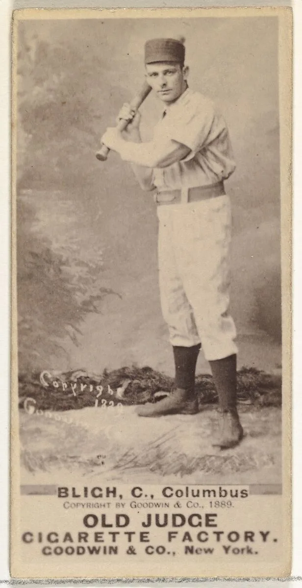 Edwin Forrest "Ned" Bligh, Catcher, Cleveland, from the Old Judge series (N172) for Old Judge Cigarettes — Goodwin & Company