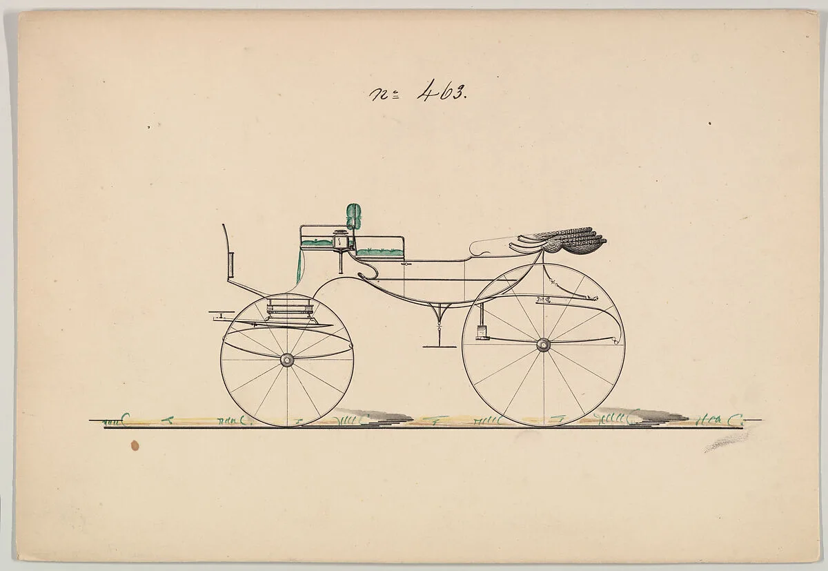 Design for Vis-à-vis/ Barouche, no. 463 — Brewster & Co.