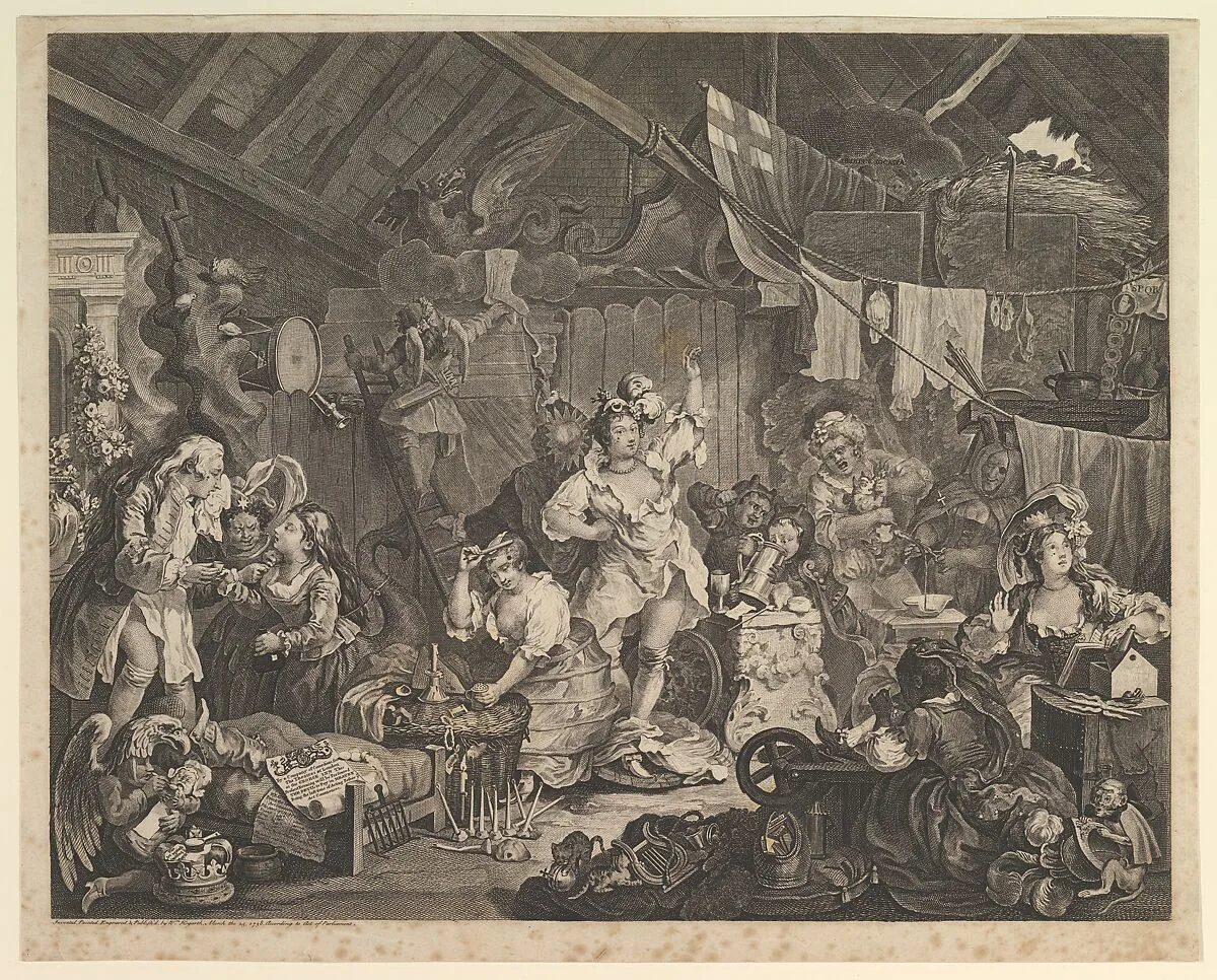 Strolling Actresses Dressing in a Barn — William Hogarth
