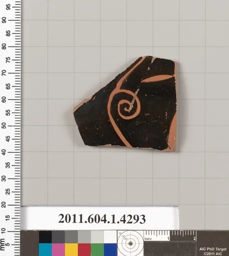 Terracotta fragment of a kylix (drinking cup)