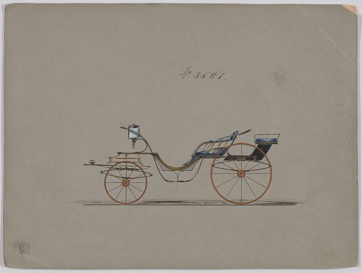 Design for Pony Phaeton, no. 3581 — Brewster & Co.