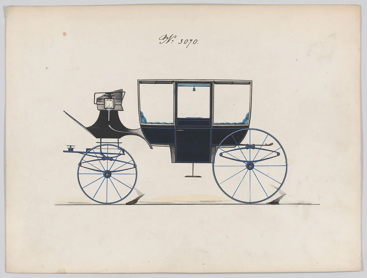 Design for Curtain Quarter Coach, no. 3070 — Brewster & Co.