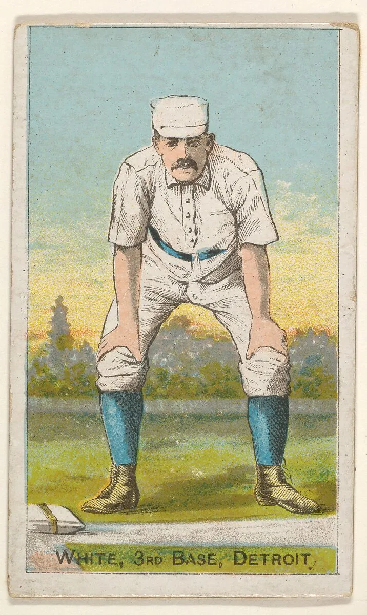 White, 3rd Base, Detroit, from the Gold Coin series (N284) for Gold Coin Chewing Tobacco — D. Buchner & Co., New York