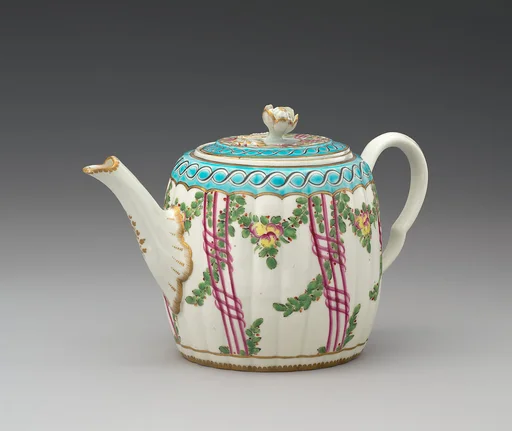 Teapot with cover and stand (part of a service)