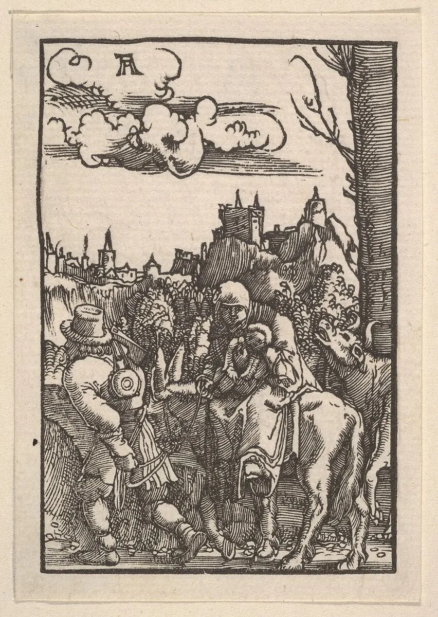 The Flight Into Egypt, from The Fall and Salvation of Mankind Through the Life and Passion of Christ — Albrecht Altdorfer