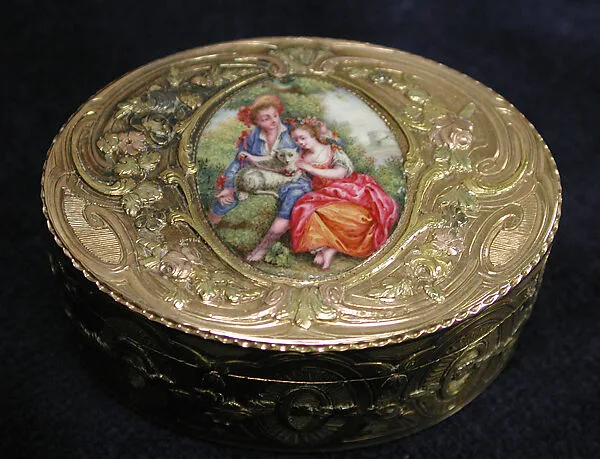 Box with pastoral scene — F. B., Switzerland