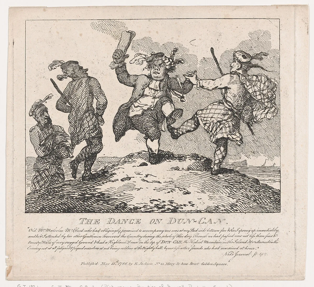 The Dance on Dun-Can (Picturesque Beauties of Boswell, Part the Second) — Elizabeth Jackson|Samuel Collings|Thomas Rowlandson|Malcolm D. McLeod|James Boswell