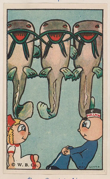The Catfish, bakery card from the Pullman Kids in Wonderland series (D69), issued by the Weber Baking Company — Weber Baking Company