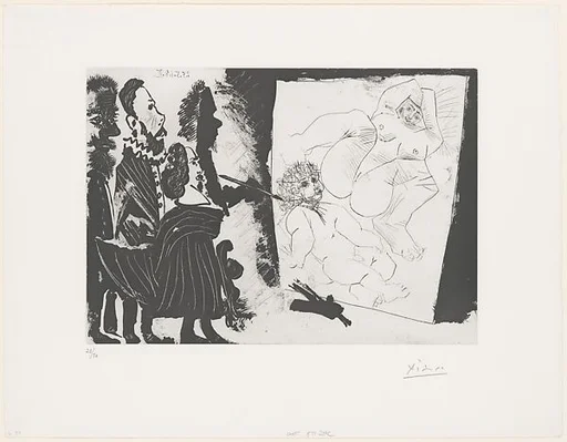 Patron and his Retinue Visiting the Studio of an Old Painter, from 347 Suite