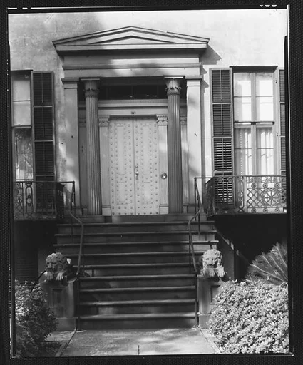 [Greek Revival Doorway, 329 Abercorn Street, Lafayette Ward, Savannah, Georgia]