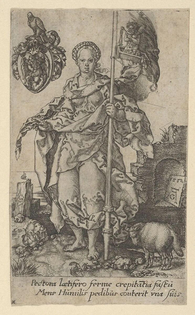 Modesty, from The Virtues — Heinrich Aldegrever