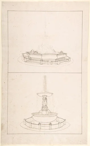 Studies for Two Large Fountains