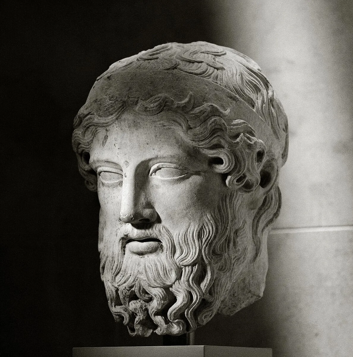 Marble head from a herm — Unknown
