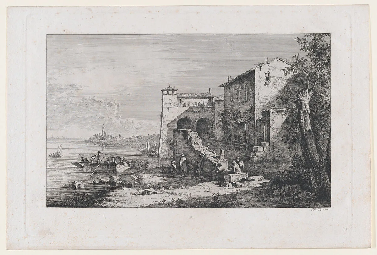 View of Old Customs House in Rome — Jean Jacques de Boissieu