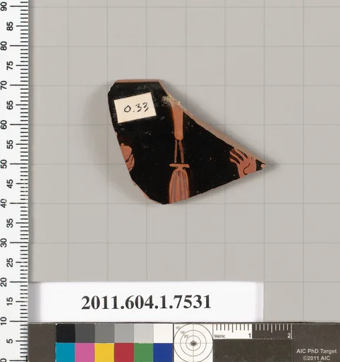 Terracotta rim fragment of a kylix (drinking cup)
