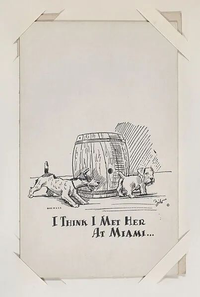 I Think I Met Her At Miami... from Exhibit Comics Cards (W431) — Unknown
