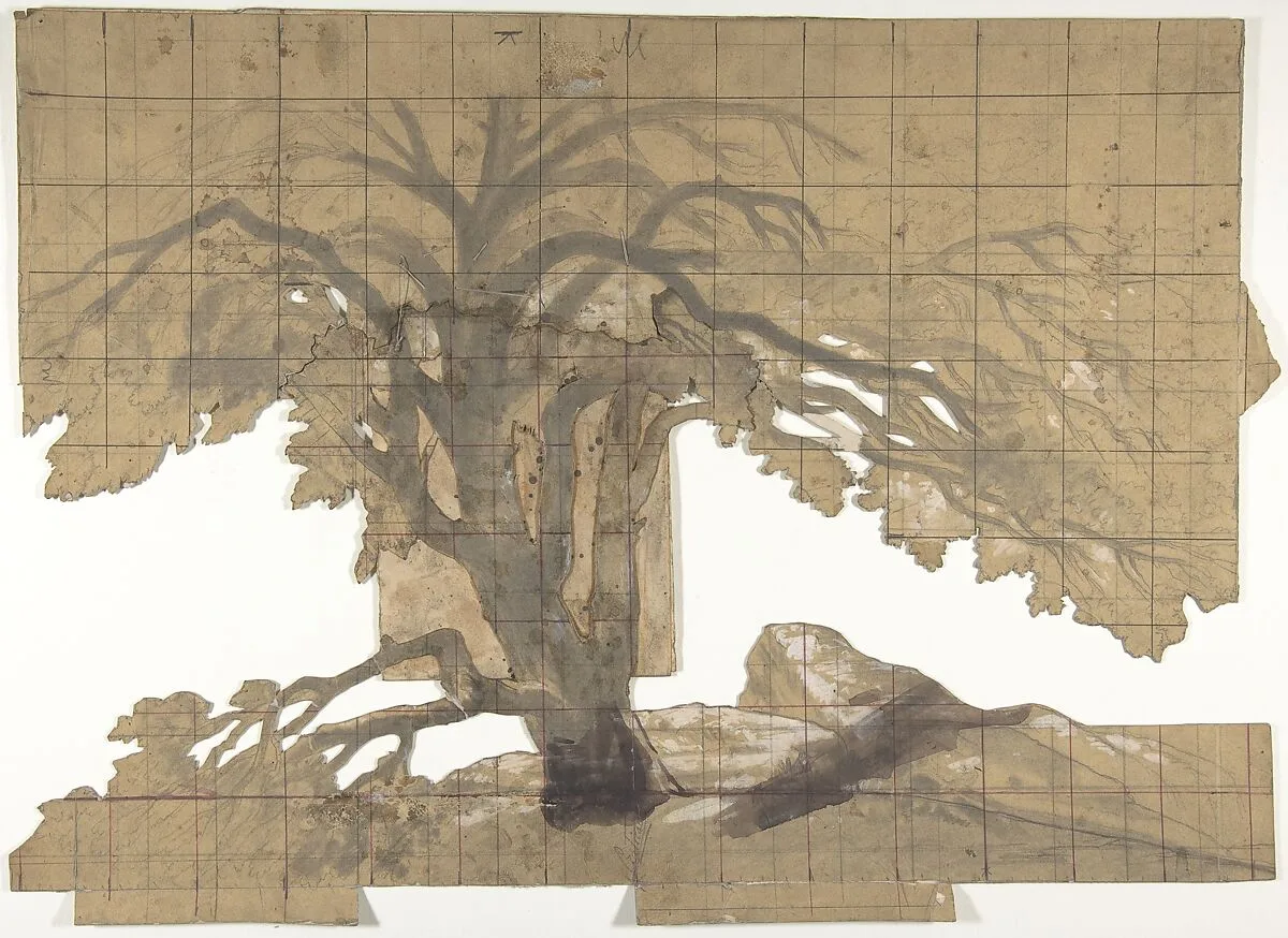 Design for a Stage Set at the Opéra, Paris — Eugène Cicéri