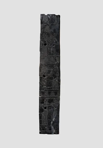 Plaque with tribute bearers