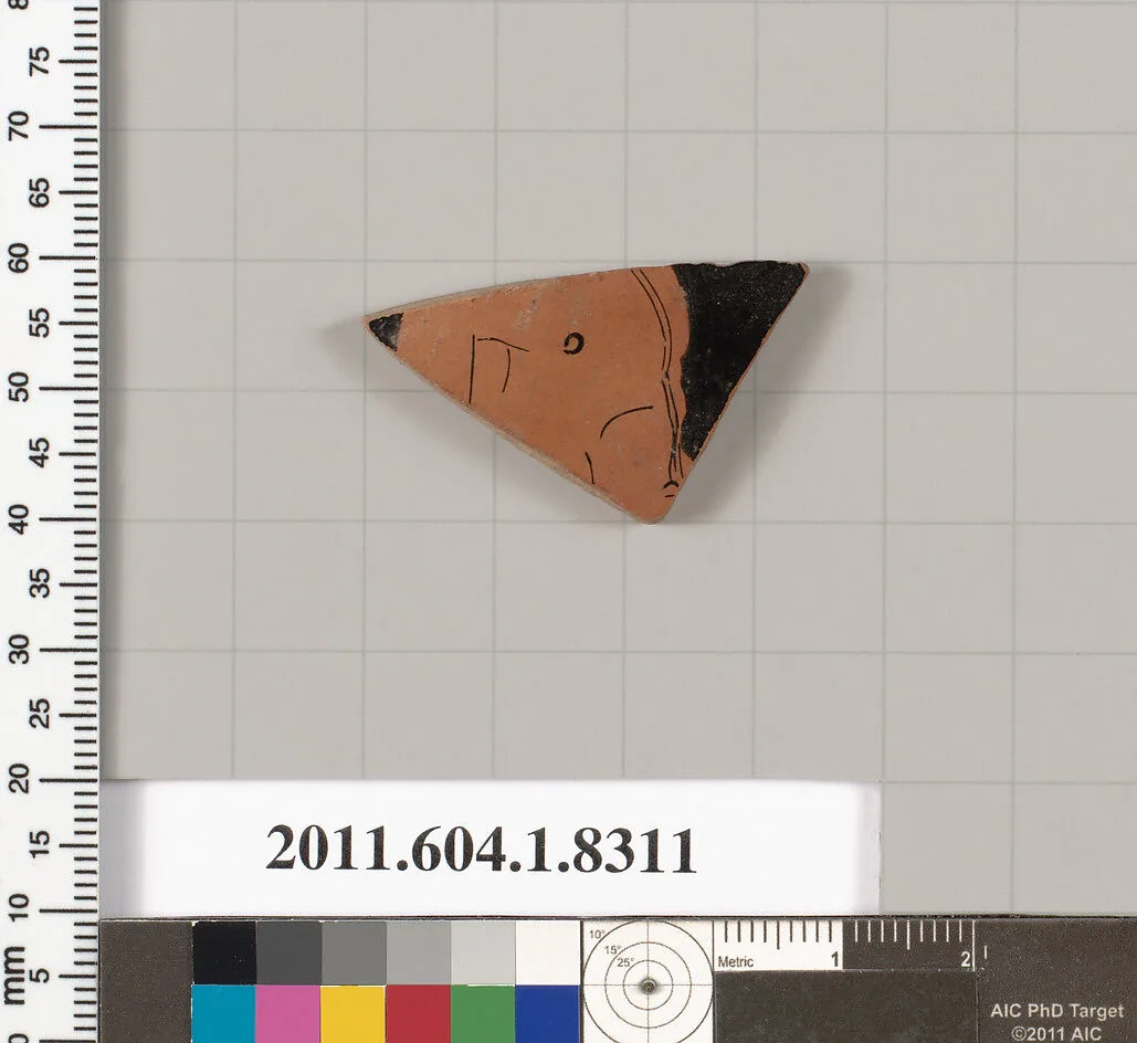 Terracotta fragment of a kylix (drinking cup) — Unknown