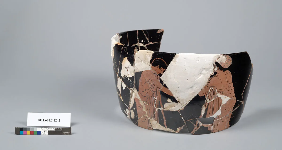 Terracotta fragment of a skyphos (deep drinking cup) — Unknown