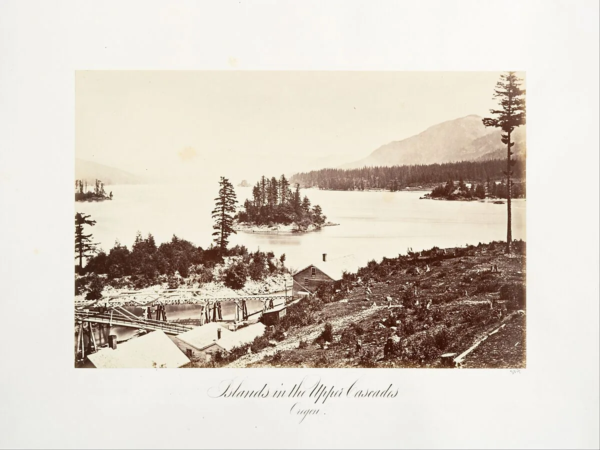Islands in the Upper Cascades, Oregon — Carleton E. Watkins