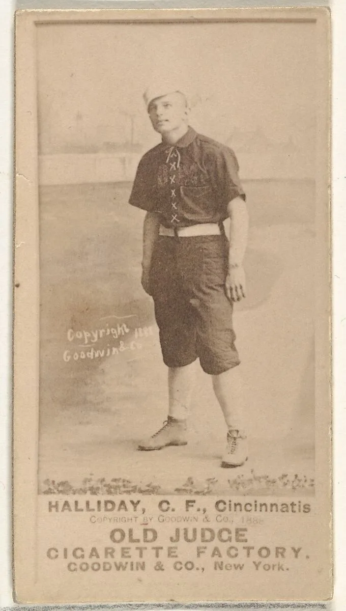 James Wear "Bug" Holliday, Center Field, Cincinnati, from the Old Judge series (N172) for Old Judge Cigarettes — Goodwin & Company