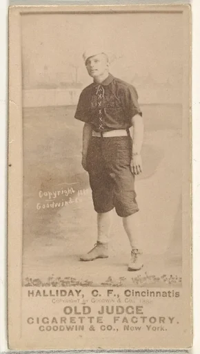 James Wear "Bug" Holliday, Center Field, Cincinnati, from the Old Judge series (N172) for Old Judge Cigarettes