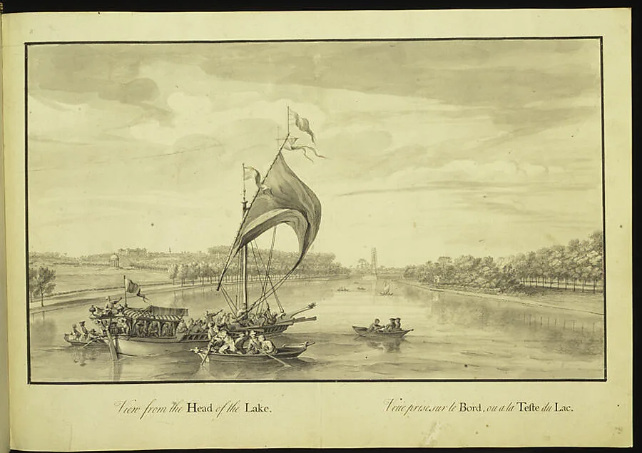 View from the Head of the Lake at Stowe, Buckinghamshire — Jacques Rigaud