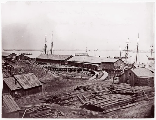 [Terminus of U.S. Military Rail Road, City Point, Virginia]
