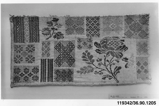 Embroidered darning sampler