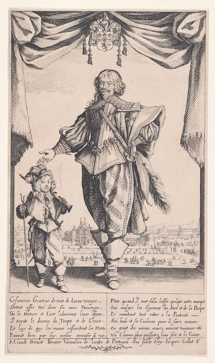 Portrait of Claude Deruet and His Son, Jean — Jacques Callot|Claude Déruet