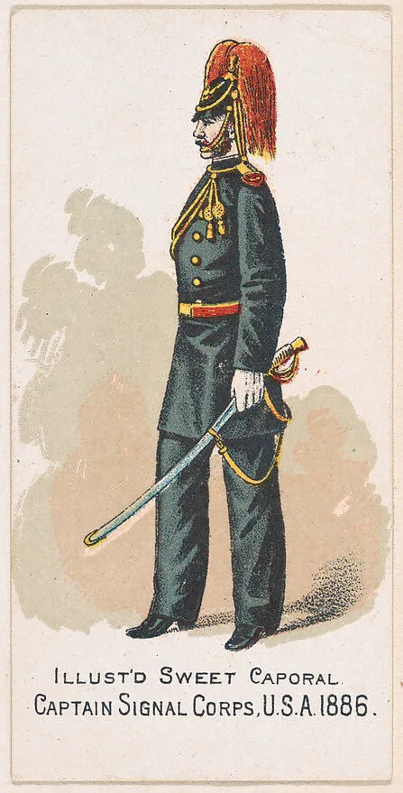 Captain, Signal Corps, United States Army, 1886, from the Military Series (N224) issued by Kinney Tobacco Company to promote Sweet Caporal Cigarettes — Kinney Brothers Tobacco Company