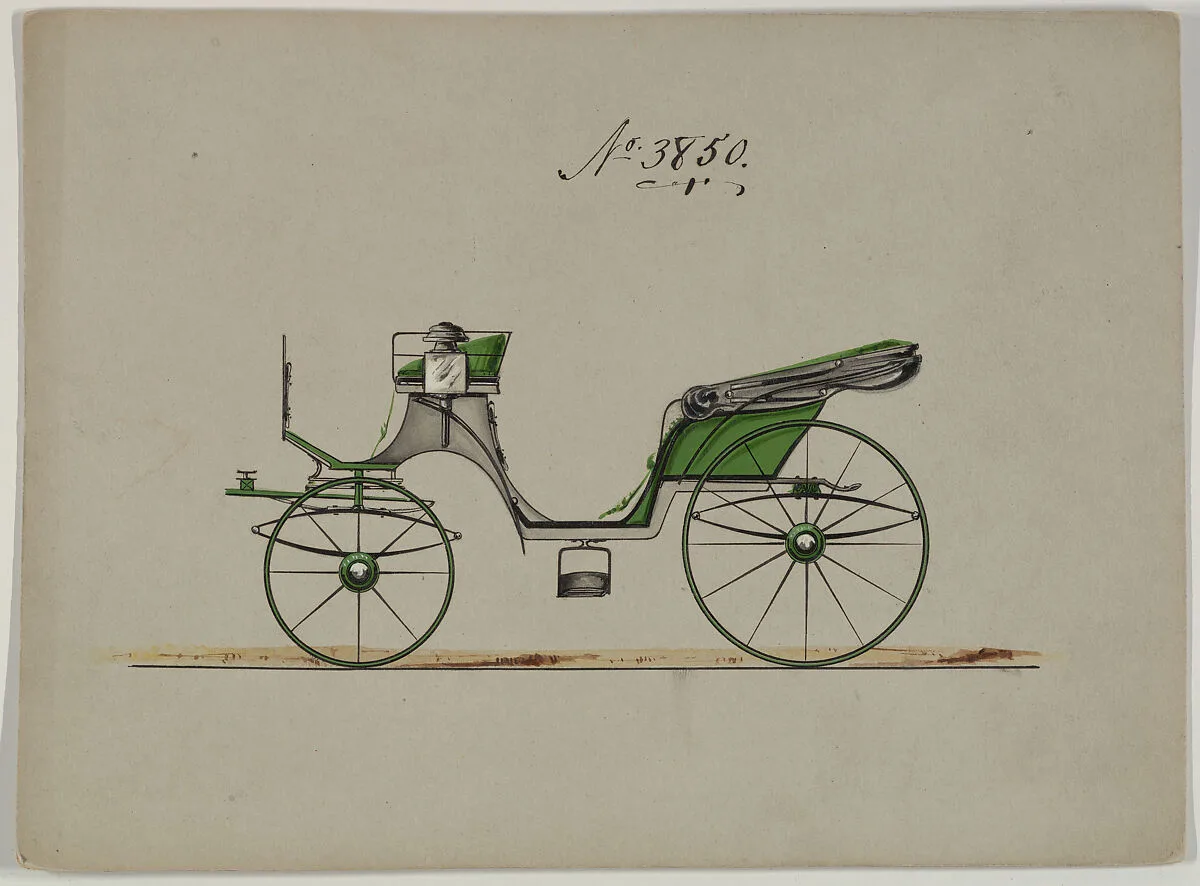 Design for Cabriolet or Victoria, no. 3850 — Brewster & Co.