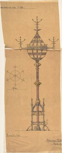 Designs for [Gas?] Lights for a Church