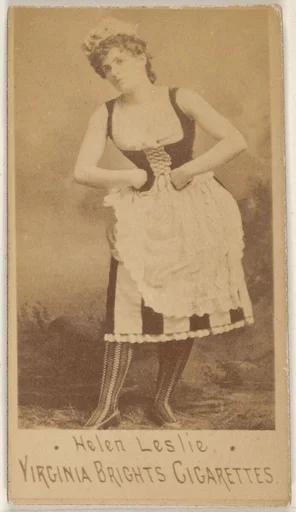 Helen Leslie, from the Actors and Actresses series (N45, Type 1) for Virginia Brights Cigarettes