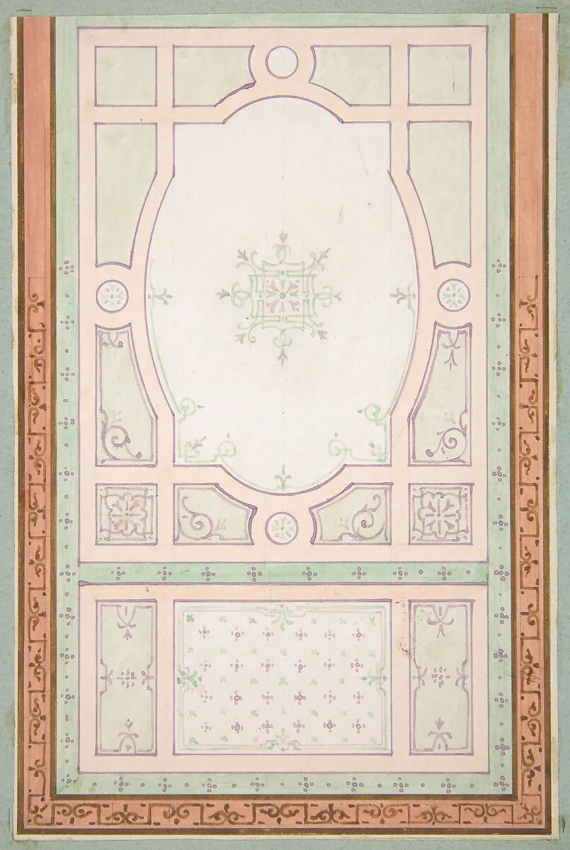Design for a ceiling — Jules-Edmond-Charles Lachaise|Eugène-Pierre Gourdet