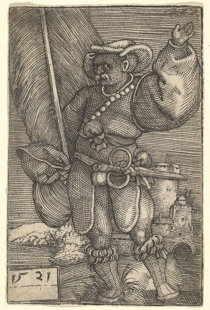 Standard Bearer with Raised Left Hand — Barthel Beham