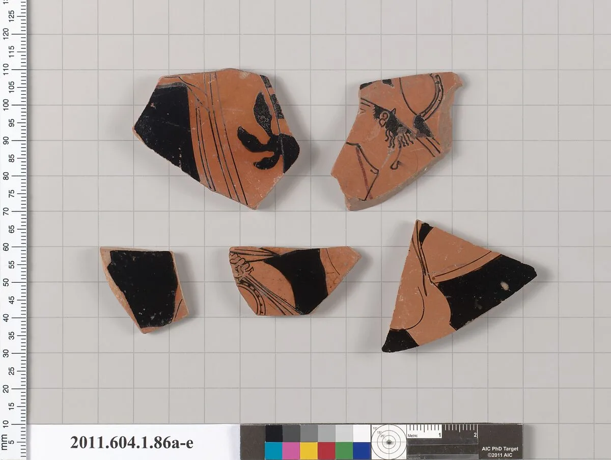 Terracotta fragments of a kylix (drinking cup) — Unknown