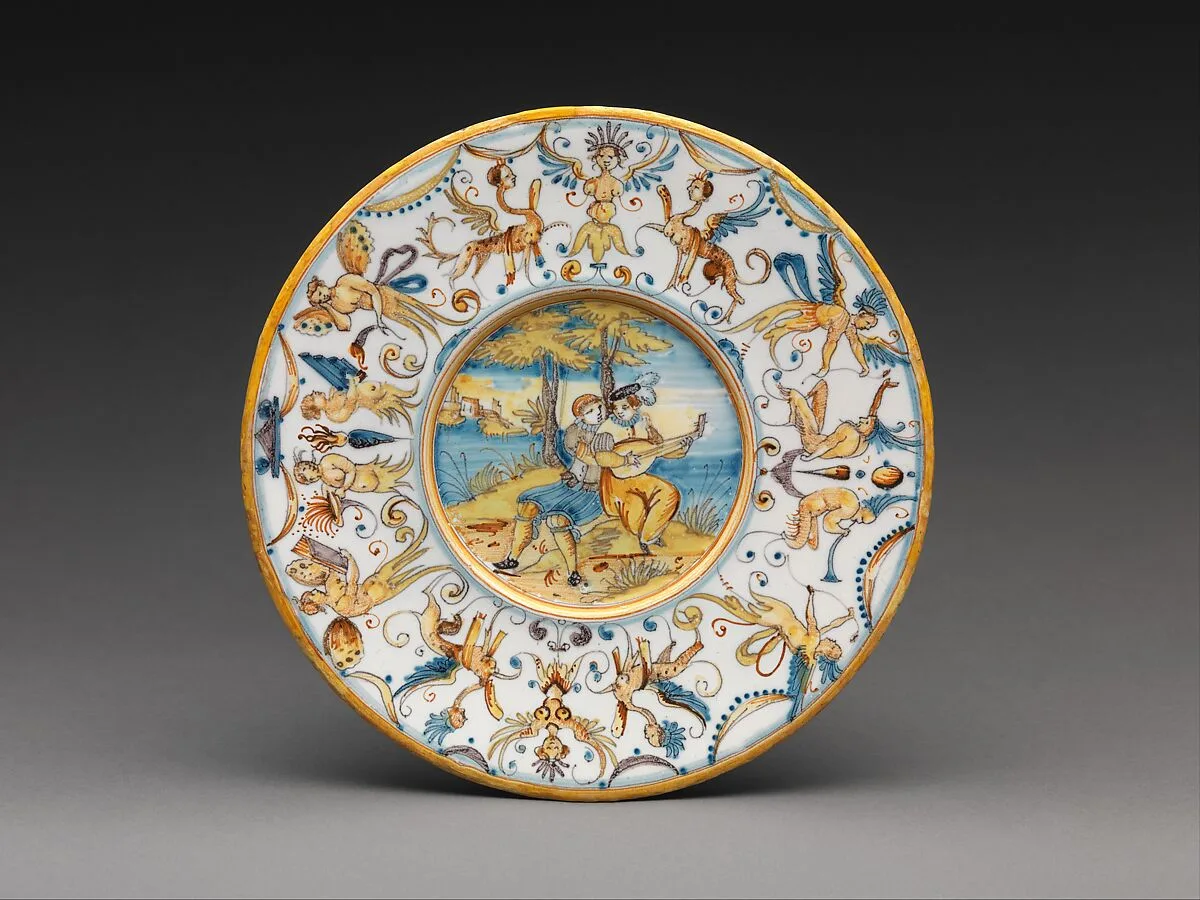 Plate with two lovers — Antoine Conrade