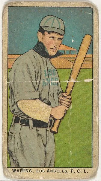 Waring, Los Angeles, Pacific Coast League, from the "Obak Baseball Players" set (T212), issued by the American Tobacco Company to promote Obak Mouthpiece Cigarettes — American Tobacco Company