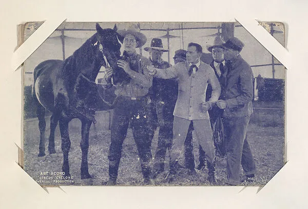 Art Acord in "Circus Cyclone" from Western Stars or Scenes Exhibit Cards series (W412) — Unknown