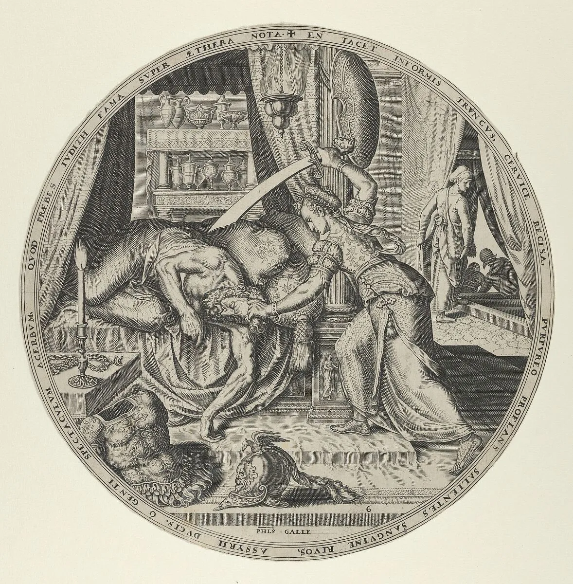 "Judith" (from "Famous Women from the Old Testament", set of 6) — Philips Galle