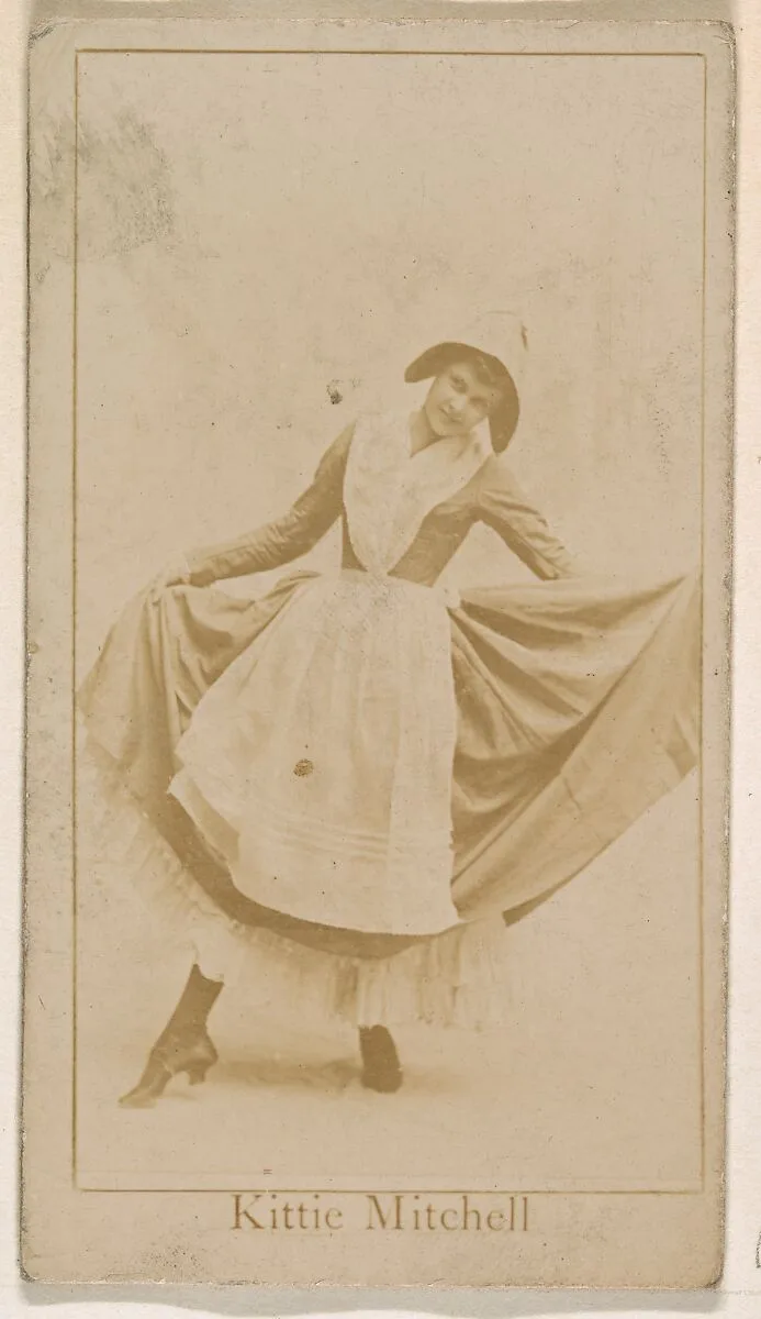 Kittie Mitchell, from the Actresses series (N245) issued by Kinney Brothers to promote Sweet Caporal Cigarettes — Kinney Brothers Tobacco Company