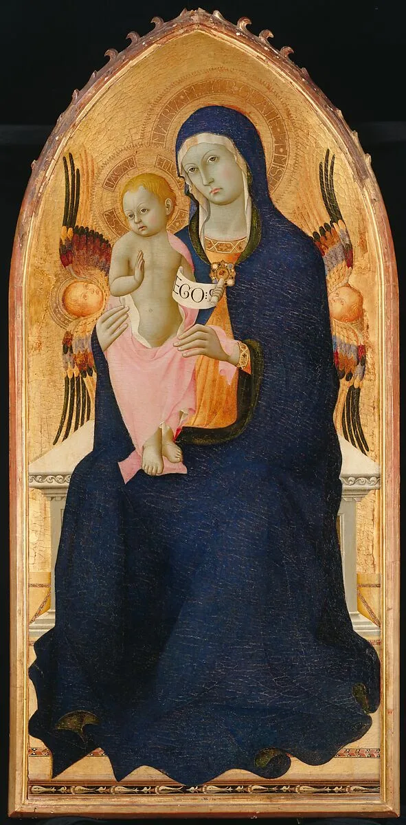 Madonna and Child Enthroned with Two Cherubim — Osservanza Master